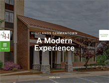 Tablet Screenshot of highlandsgermantown.com